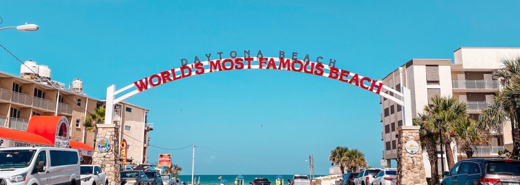 World's most famous beach sign at Daytona Beach, a staple of the Fun Coast