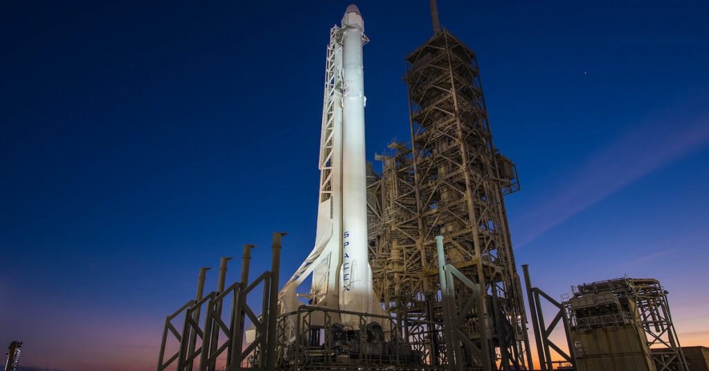 Spacex Rocket launch at the Kennedy Space Center in Cape Canaveral, Florida, one of the most exciting Space Coast events