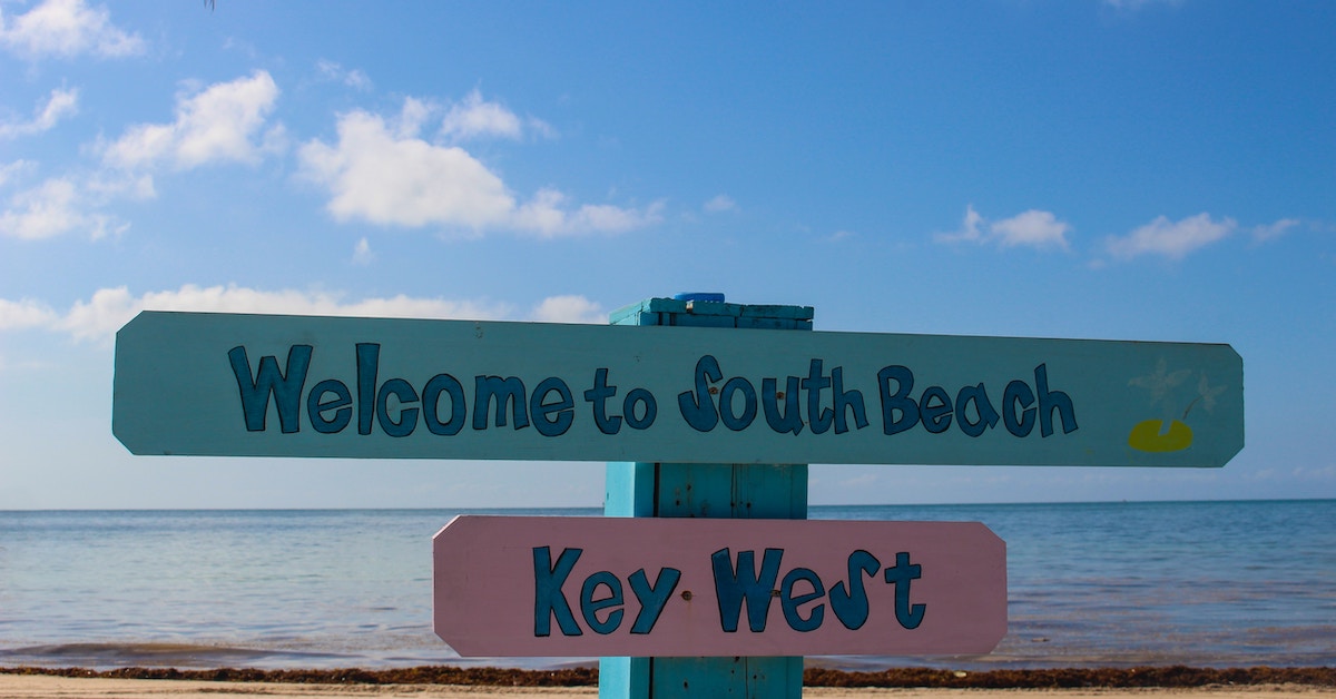 Welcome to South Beach Key West Sign