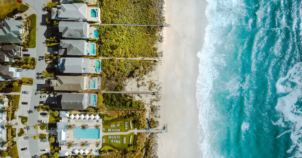 East Florida oceanfront property investment in luxury real estate market for rental income and profit with high selling price